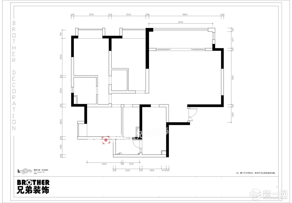 【重庆兄弟装饰公司】雍江翠湖装修 雍江翠湖117㎡户型装修设计方案案例 新中式风格