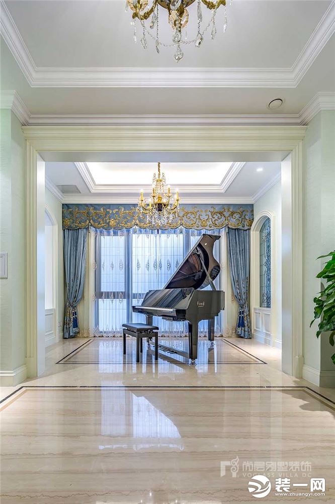 北京院子别墅混搭风格实景作品钢琴区