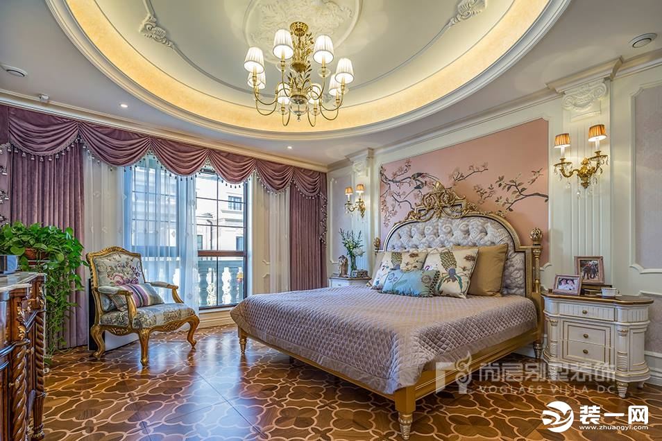 远洋天著法式新古典风格实景拍摄340㎡--卧室