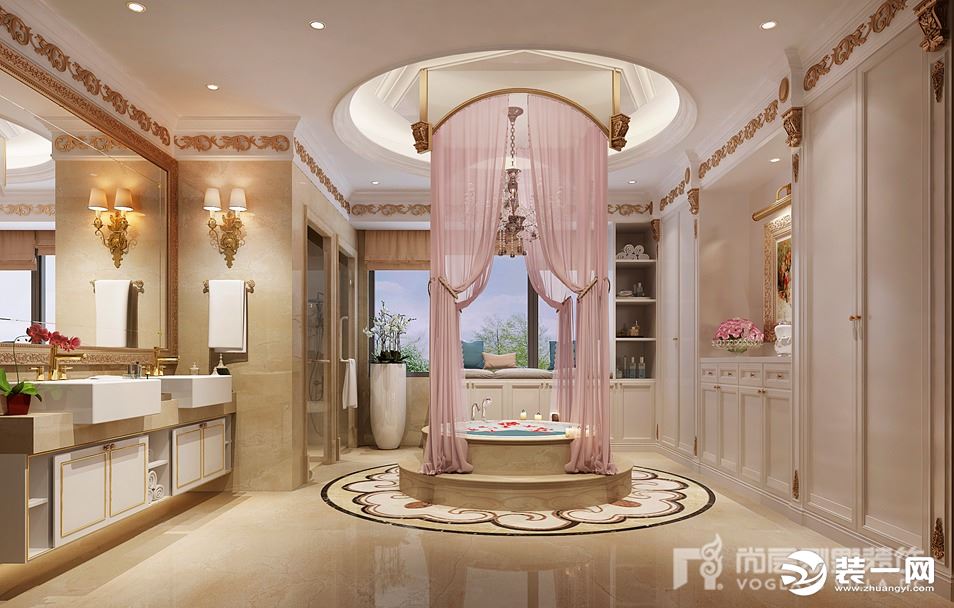 京城雅居350㎡欧式风格效果图设计后400㎡--主卧卫浴室