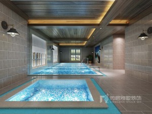 颐和原著欧式风格2200㎡别墅装修效果图游泳池