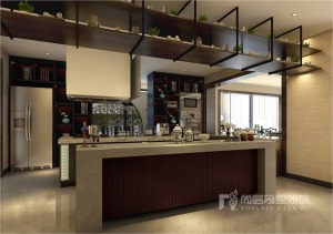 碧水庄园1100㎡别墅新中式风格装修效果图厨房