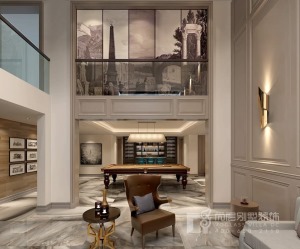 金地中央世家800㎡别墅新古典风格装修效果图-地下二层