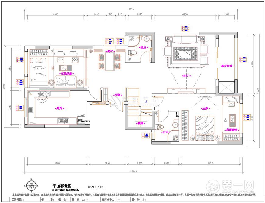 萨拉曼卡240㎡复式一楼平面布局图