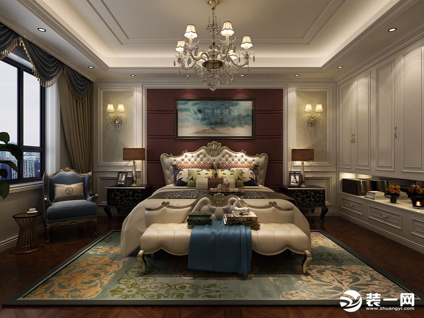 【鲁班装饰】和众城阅-复式275平米-新古典风格装修效果图卧室