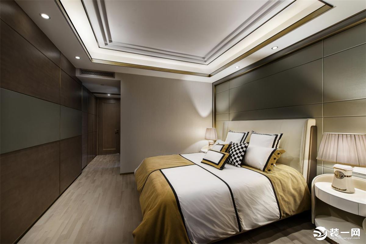 【鲁班装饰】中铁琉森水岸-五居室280平米-港式轻奢风格装修效果图卧室