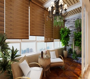 鲁班装饰和园240平米新古典风格效果图阳台