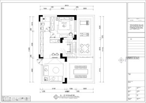 【鲁班装饰】龙湖香醍社区复式220平米新中式风格装修效果图一楼户型结构图