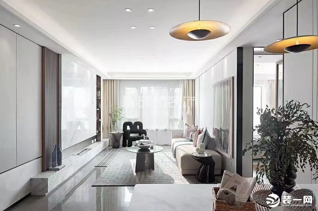 【领航装饰】徐州85平方户型现代风格两室客厅装修效果图