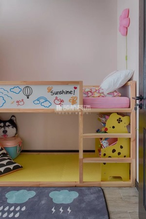 【领航装饰】徐州100平方户型北欧风格三居室儿童房装修效果图