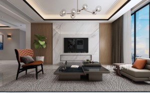【领航装饰】徐州133平方户型现代风格三居室装修效果图