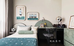 【领航装饰】徐州168平方户型现代简约风格三室卧室装修效果图