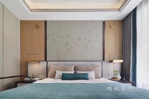 【领航装饰】徐州110平方户型现代轻奢风格三室卧室装修效果图