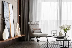 【领航装饰】徐州129平方户型现代风格三室客厅装修效果图