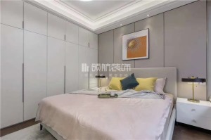 【领航装饰】徐州128平方户型现代轻奢风格三室卧室装修效果图