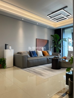 【领航装饰】徐州87平方户型现代风两室客厅装修效果图