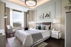 【徐州領航裝飾】徐州162平方戶型新中式風格四居室臥室裝修效果圖