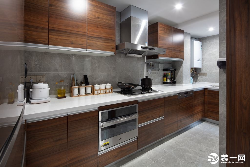 长沙速美超级家 北辰三角洲140㎡ 平层 新中式风格 造价32万 厨房