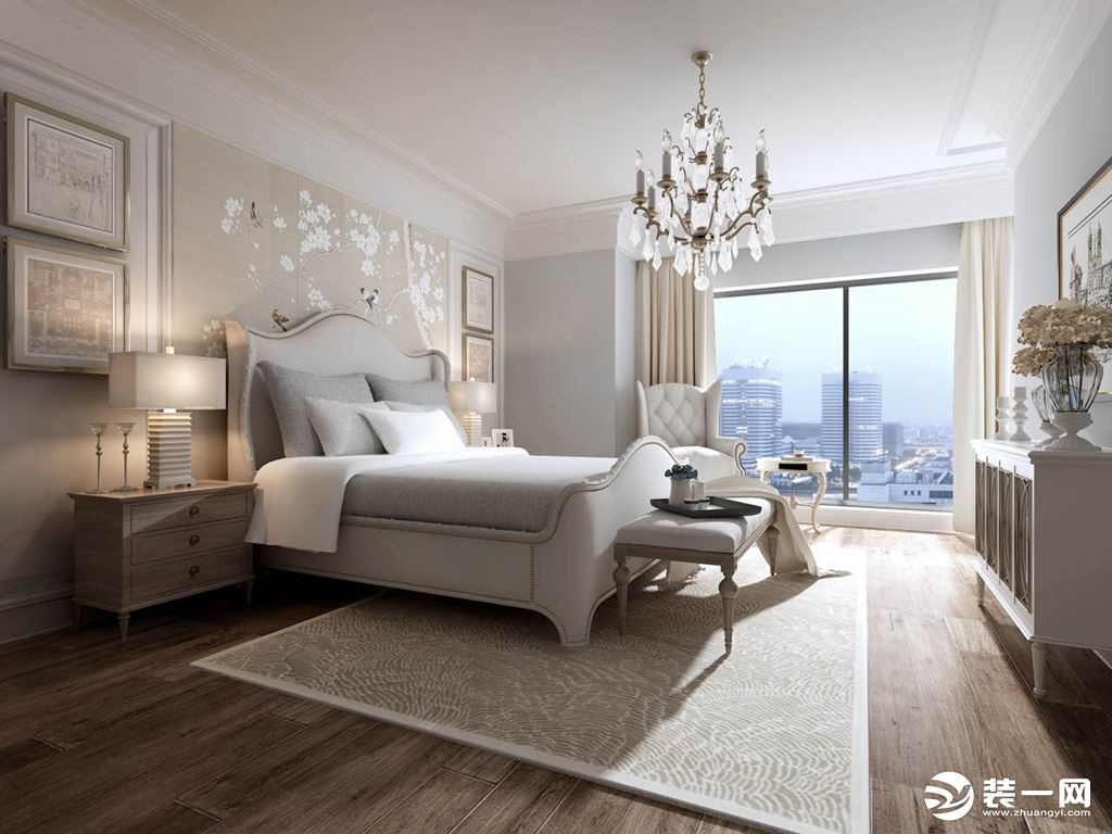 长沙速美超级家 藏珑350㎡ 平层 轻奢风格 造价60万 卧室