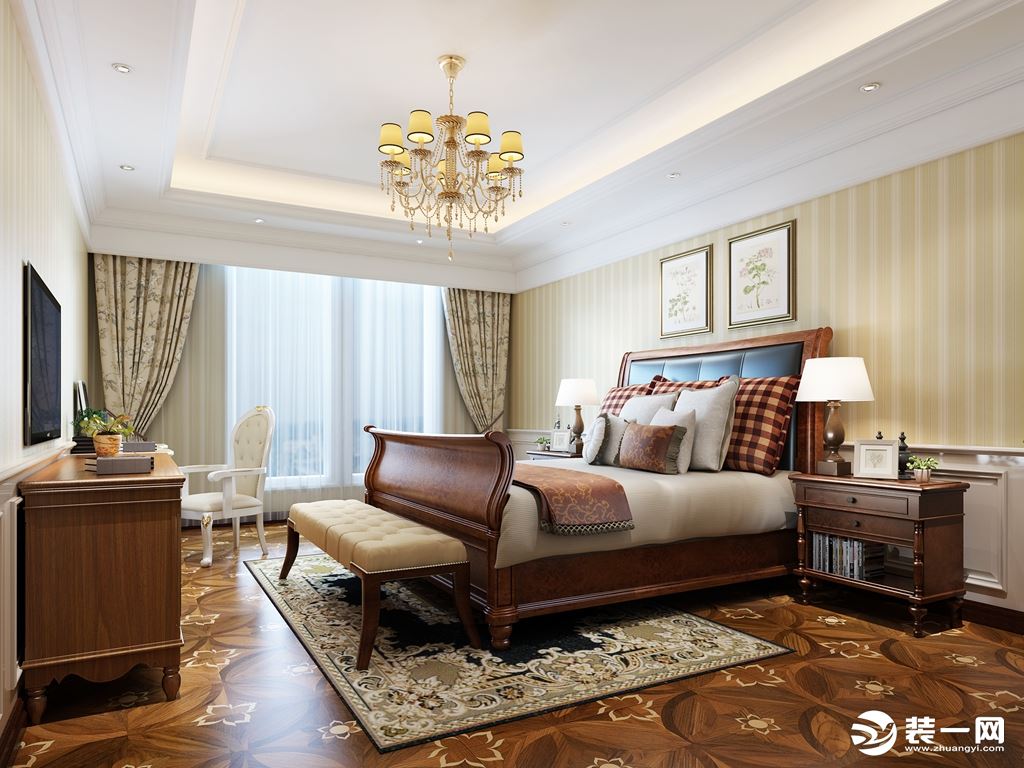长沙速美超级家 第六都420㎡ 复式 港式风格 造价50万 卧室
