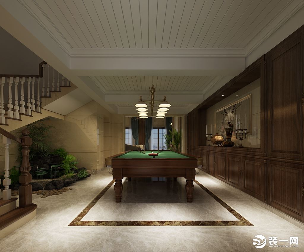长沙速美超级家 北大资源570㎡ 别墅 美式风格 造价200万 休闲室