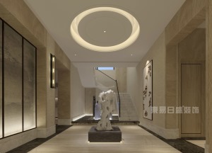 金澤園 540平米 造價65萬新中式別墅樓梯間