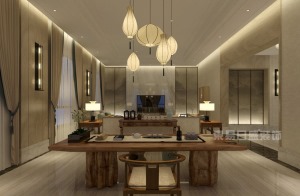 金澤園 540平米 造價65萬 新中式別墅電視背景
