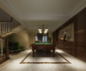 长沙速美超级家 北大资源570㎡ 别墅 美式风格 造价200万 休闲室