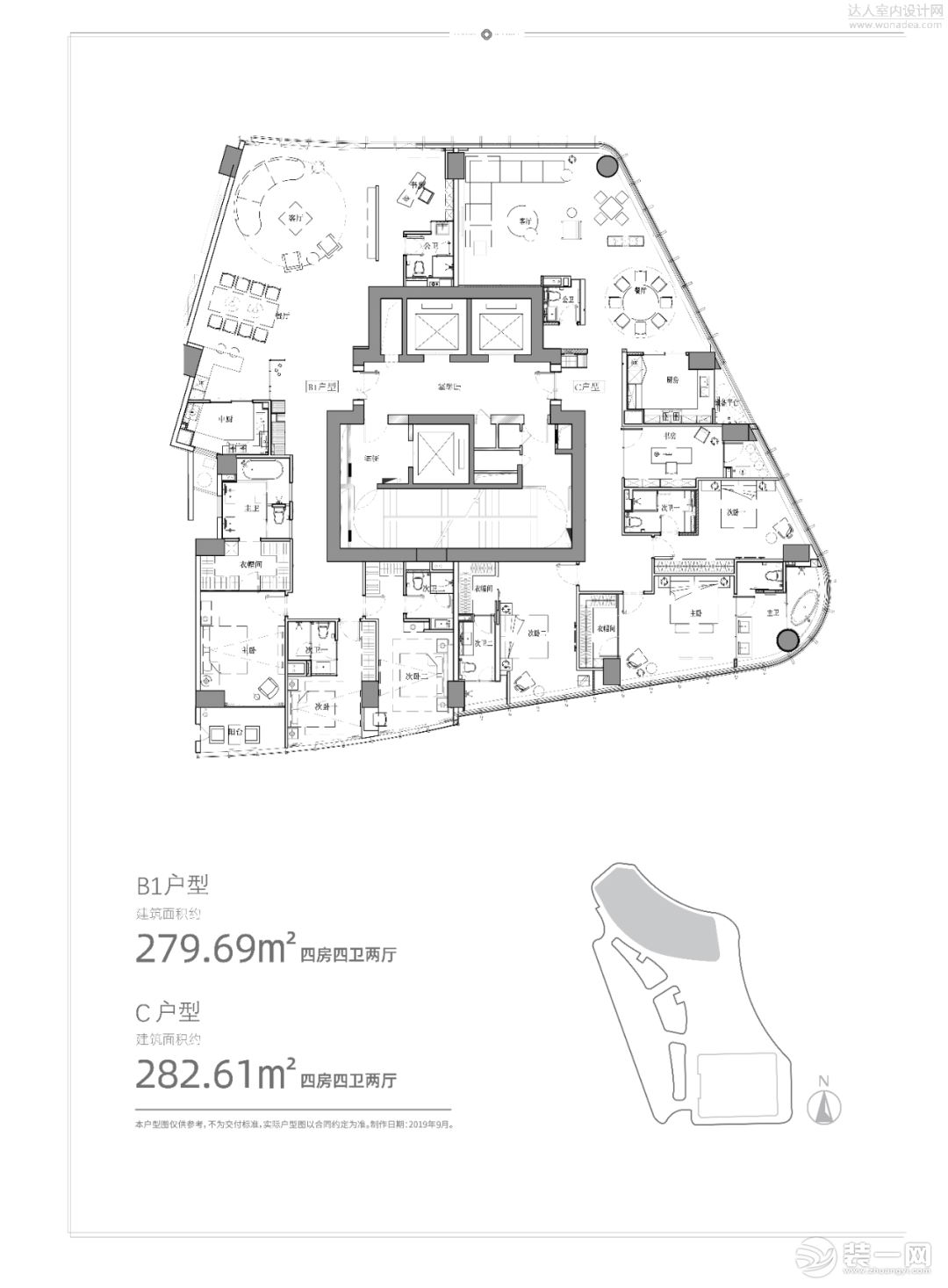 【重庆佳天下装饰】 梅溪紫阙台290平现代风格装修案例