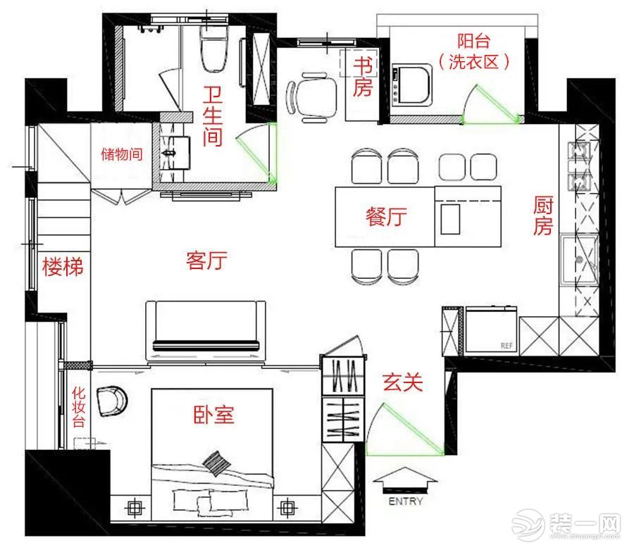 【重慶佳天下裝飾】凡閣SOCO83平現(xiàn)代風格裝修案例