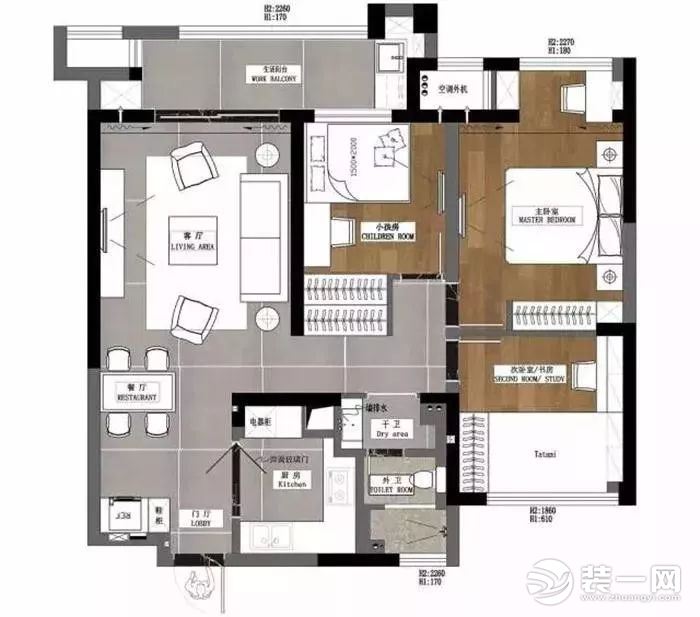 【重庆佳天下装饰】东方家园100平现代北欧风格装修案例