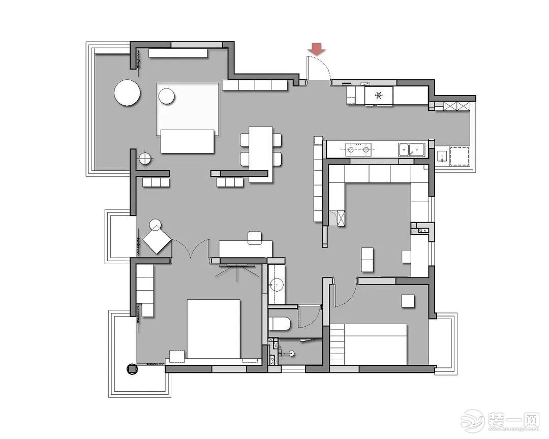 【重慶佳天下裝飾】電建小區(qū)129平現(xiàn)代風(fēng)格裝修案例