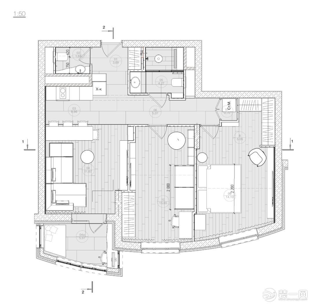 【重慶佳天下裝飾】普瑞花園90平現(xiàn)代風格裝修案例