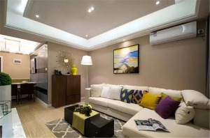 【佳天下裝飾】-紫金一品-70平米-簡約風格兩室兩廳裝修清新淡雅