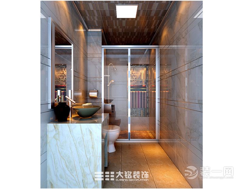 郑州红星国际小区139平三居室中式风格装修红星国际B卫生间