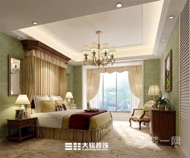郑州思念果岭160平四居室美式风格装修公主房