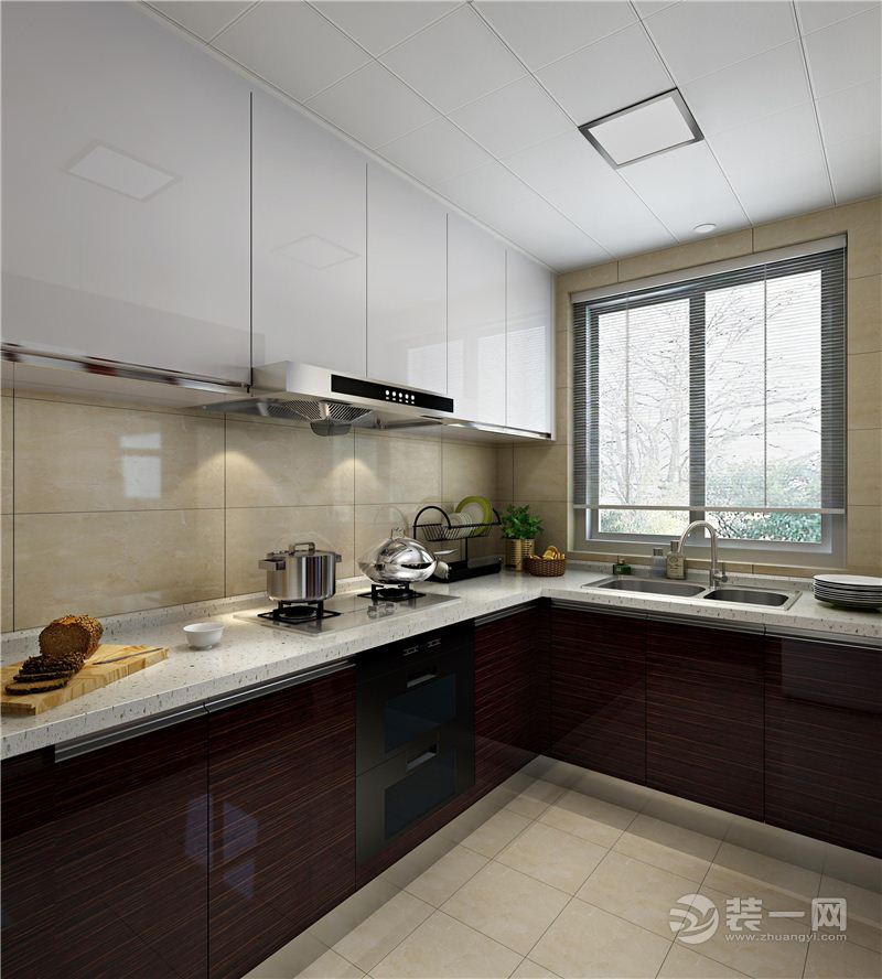 郑州海马公园166平三居室中式风格装修厨房
