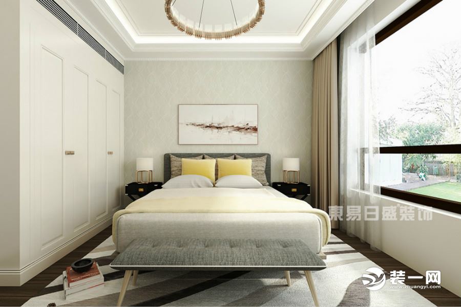 海棠公社430平别墅现代简约风格装修效果图卧室