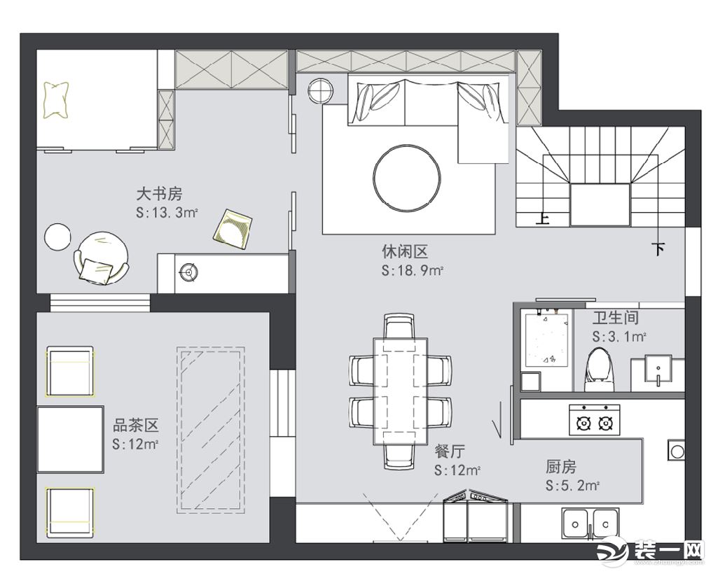 现代简约户型平面规划图