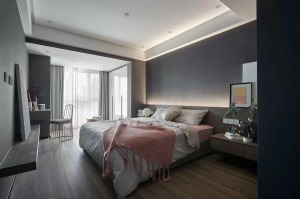 【重庆西港装饰】绿地保税中心 79平 二居室 北欧 卧室装修效果图