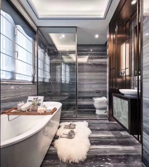 【重庆西港装饰】融创凡尔赛 210平  中式 浴室装修效果图