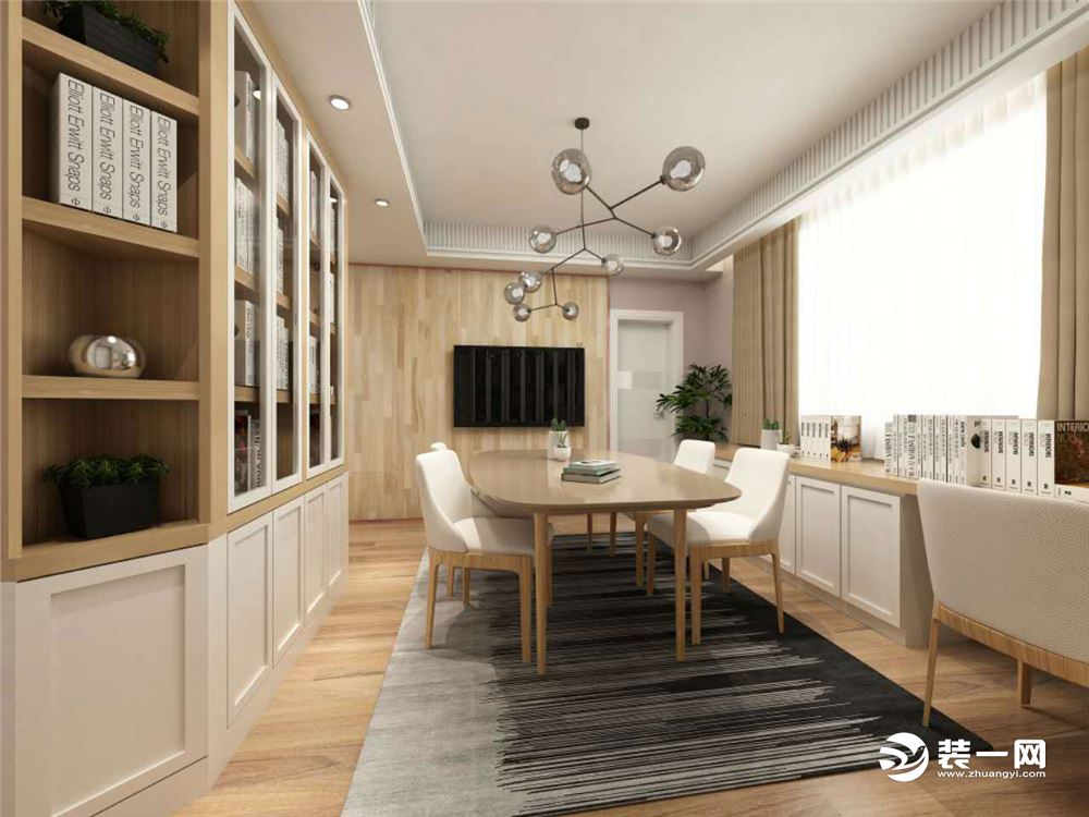 首开熙悦尚郡183㎡四居室中式风格装修效果图餐厅
