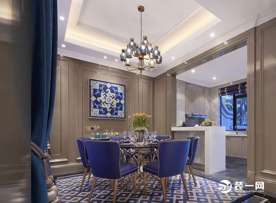 华馨公寓198㎡四居室新古典风格效果图餐厅