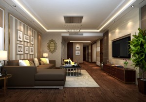 易购空间178㎡四居室新古典风格装修效果图客厅