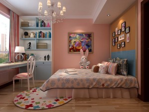 易购空间178㎡四居室新古典风格装修效果图女儿房