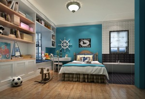 翠堤湾两居室现代风格卧室效果图
