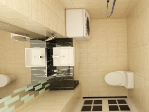 碧桂园锦园107㎡三居室现代风格装修效果图卫生间