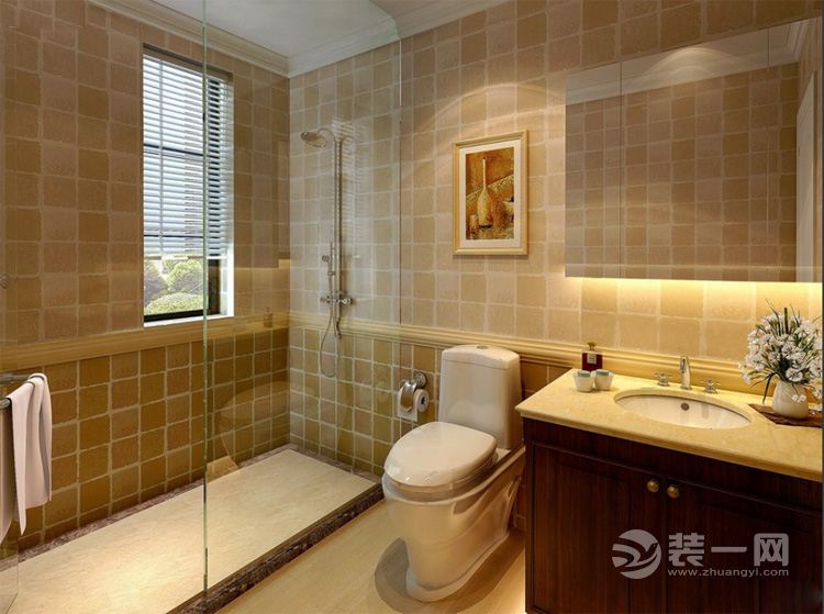 4郑州永恒理想世界158平四居室美式风格