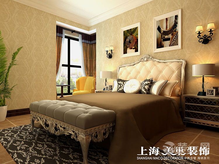 8郑州永恒理想世界158平四居室美式风格