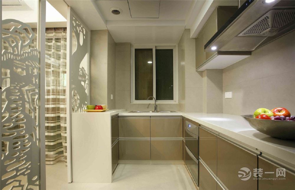 当代滨江97平-三居室 造价10万 简约风格厨房效果图
